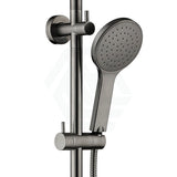 Fienza Kaya Gun Metal Twin Shower Top Water Inlet Gunmetal Grey Showers