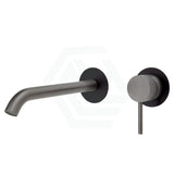 M#1(Gunmetal Grey) Fienza Kaya Wall Basin Bath Mixer Set 200Mm Multi-Colour Matt Black Bath/Basin