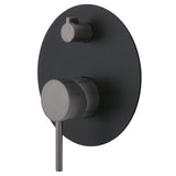 M#1(Gunmetal Grey) Fienza Kaya Wall Diverter Mixer Large Round Plate Multi-Colour Matt Black