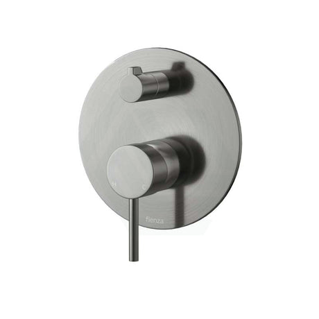 M#1(Gunmetal Grey) Fienza Kaya Wall Diverter Mixer Large Round Plate Multi-Colour Gunmetal Grey