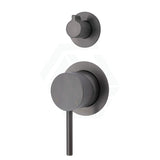 M#1(Gunmetal Grey) Fienza Kaya Wall Diverter Mixer Small Round Plates Multi-Colour Gunmetal Grey