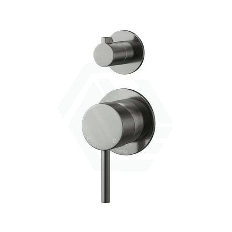 M#1(Gunmetal Grey) Fienza Kaya Wall Diverter Mixer Small Round Plates Multi-Colour Gunmetal Grey