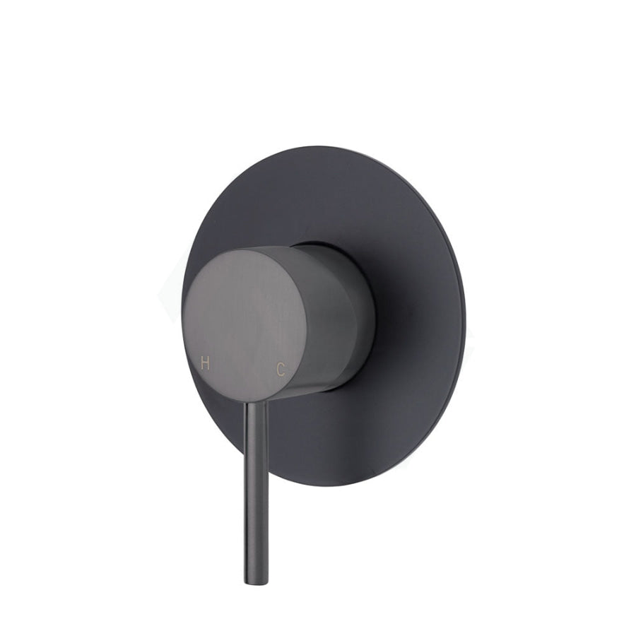 M#1(Gunmetal Grey) Fienza Kaya Wall Mixer Gunmetal Large Round Plate Multi-Colour Matt Black Grey