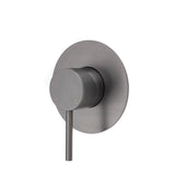 M#1(Gunmetal Grey) Fienza Kaya Wall Mixer Gunmetal Large Round Plate Grey Mixers