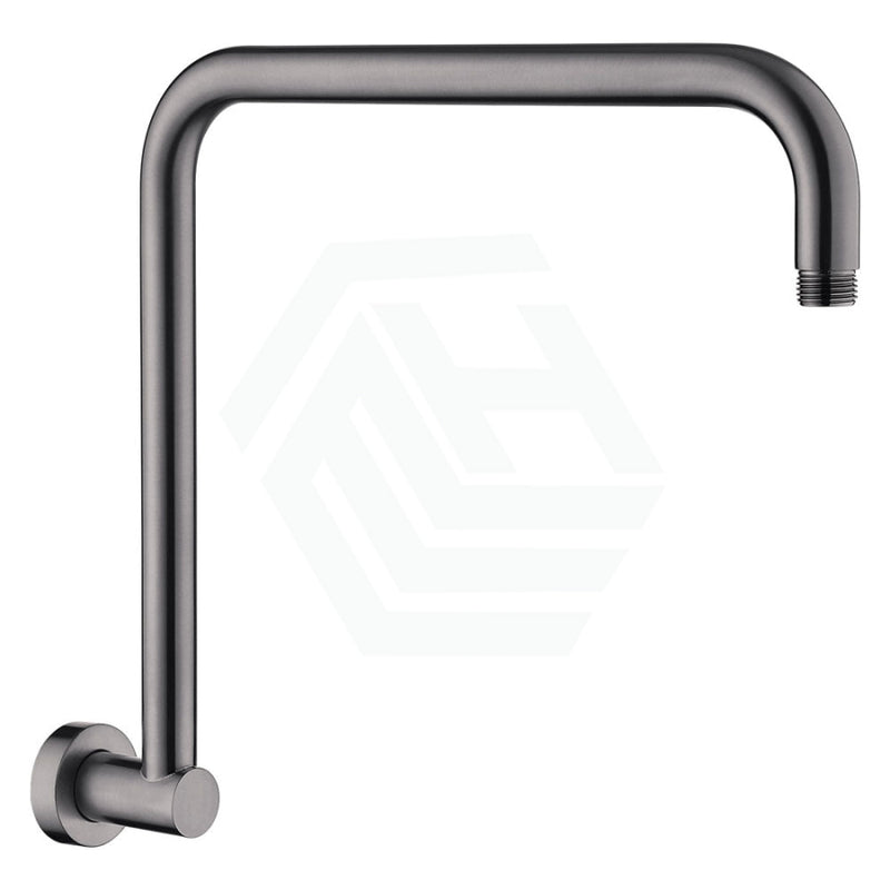 Fienza Round Gun Metal Fixed Gooseneck Shower Arm