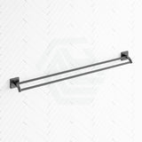 M#1(Gunmetal Grey) Fienza Sansa Gun Metal 900Mm Double Towel Rail Gunmetal Grey Rails