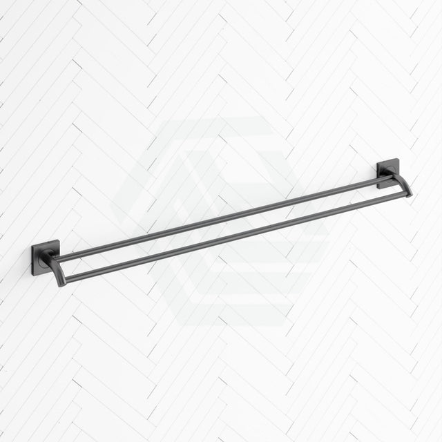 M#1(Gunmetal Grey) Fienza Sansa Gun Metal 900Mm Double Towel Rail Gunmetal Grey Rails