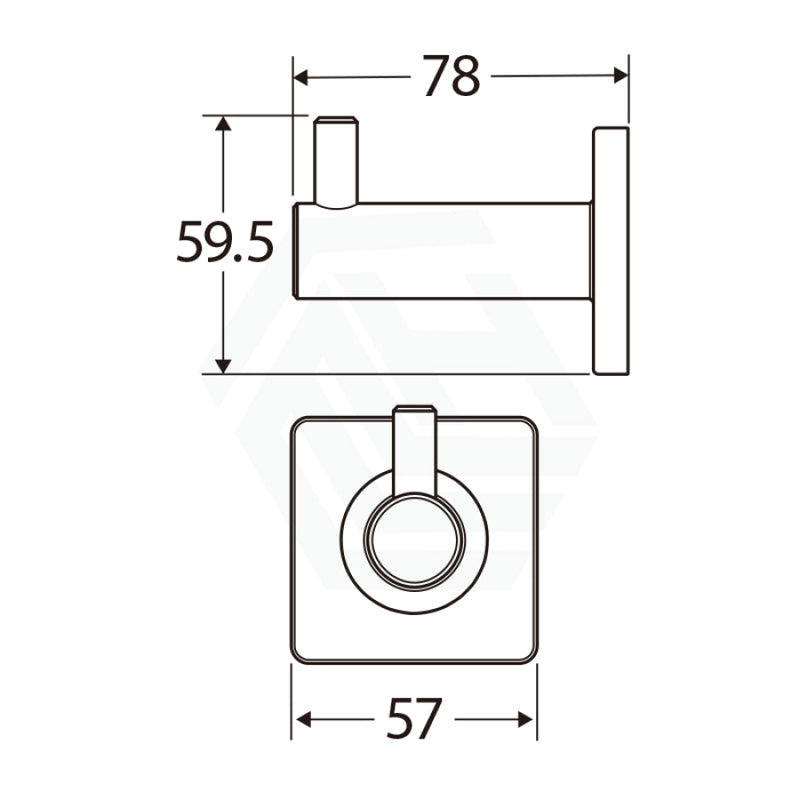 Fienza Sansa Gun Metal Robe Hook Gunmetal Grey Hooks