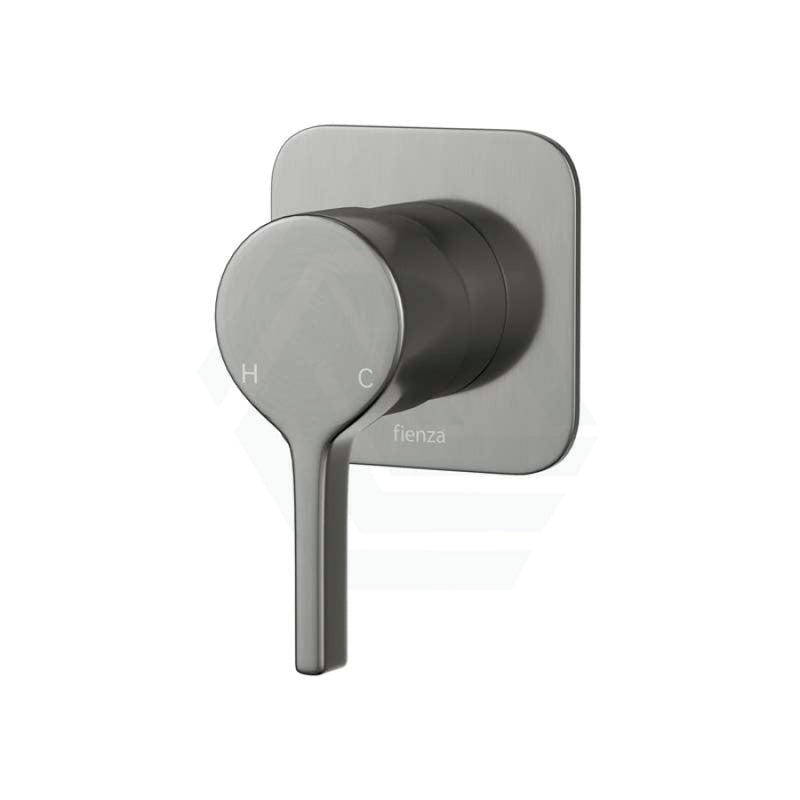 Sansa Wall Mixer Gun Metal Soft Square Plate Gunmetal Grey Mixers