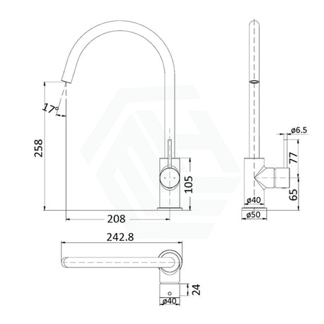 M#1(Gunmetal Grey) Ikon Hali 360 Swivel Gunmetal Solid Brass Kitchen Sink Mixer Tap Pin Lever Mixers