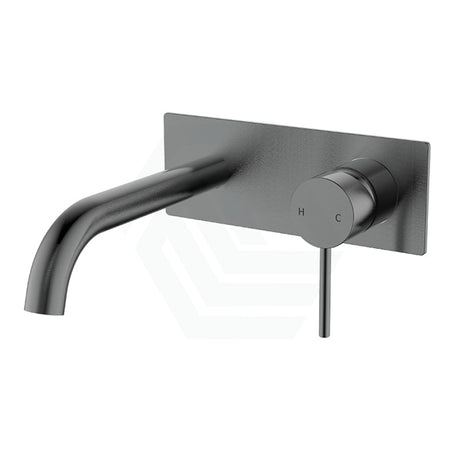 M#1(Gunmetal Grey) Ikon Hali Round Gunmetal Brass Bathtub/Basin Wall Mixer With Spout Pin Lever