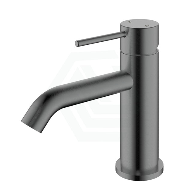 M#1(Gunmetal Grey) Ikon Hali Solid Brass Gunmetal Basin Mixer Tap For Vanity And Sink Grey Short