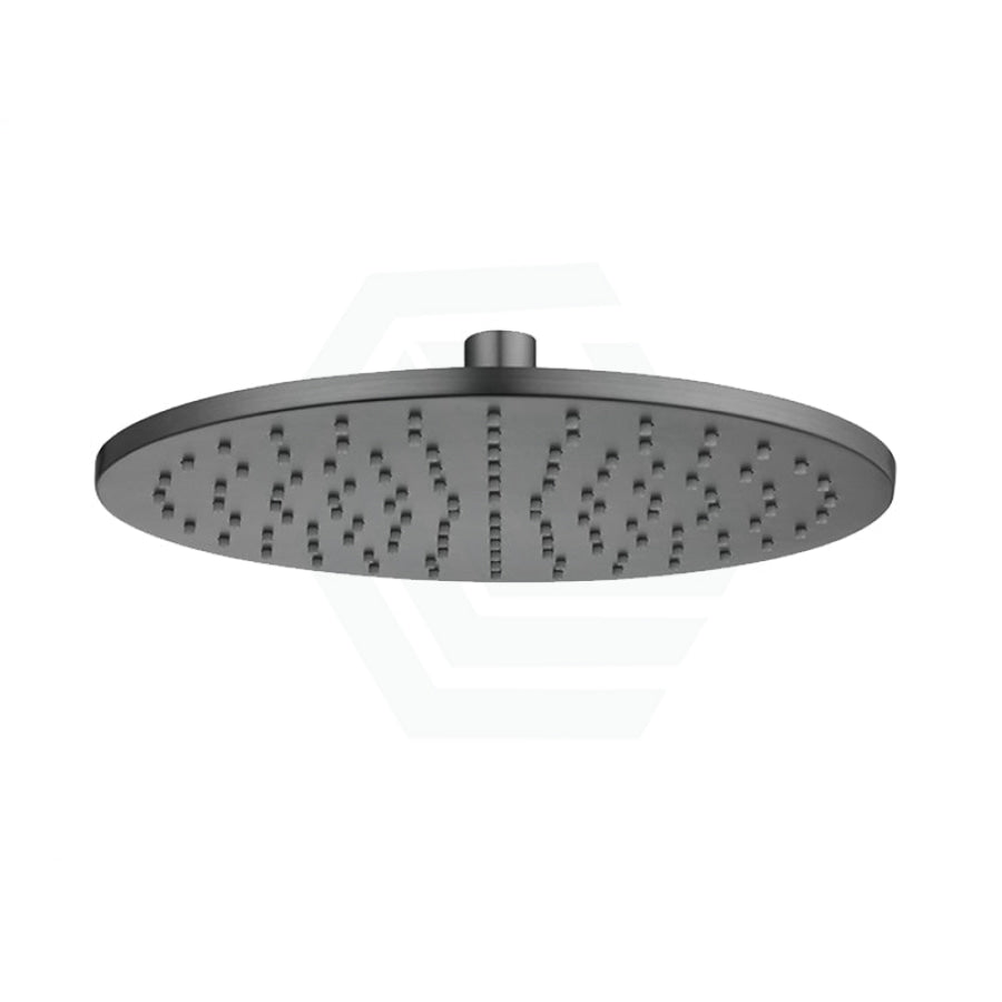 M#1(Gunmetal Grey) Norico 10 Inch 250Mm Round Brushed Gunmetal Grey Twin Shower Station Top Inlet