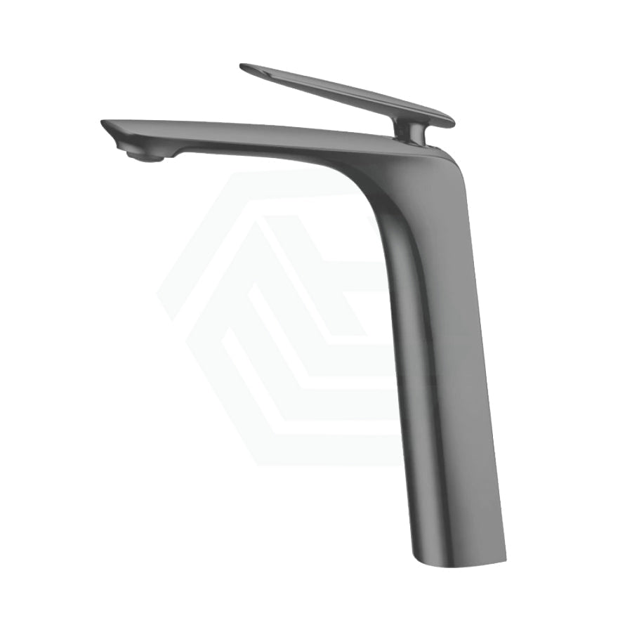 M#1(Gunmetal Grey) Norico Bellino Brushed Gunmetal Grey Solid Brass Tall Mixer For Basins Basin