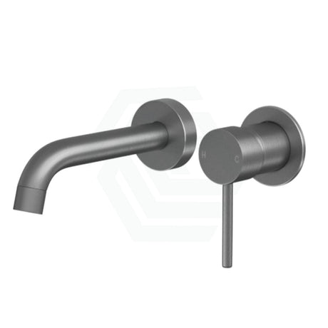 Norico Gunmetal Grey Solid Brass Wall Tap Set With Mixer For Bathtub And Basin Bath/Basin Sets