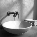 Norico Gunmetal Grey Solid Brass Wall Tap Set With Mixer For Bathtub And Basin