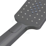 Norico Esperia Abs Square Gunmetal Grey 3 Functions Rainfall Hand Held Shower Head Only Bathroom