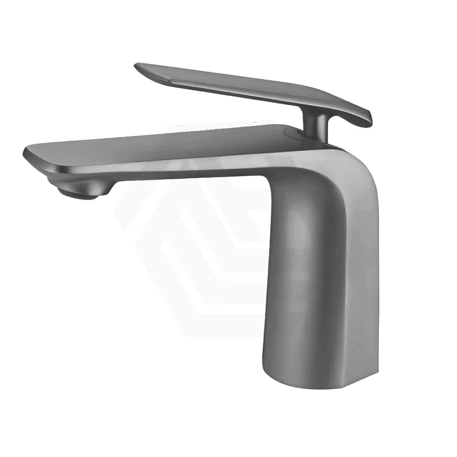 M#1(Gunmetal Grey) Norico Esperia Brushed Gunmetal Grey Solid Brass Mixer Tap For Basins Short Basin