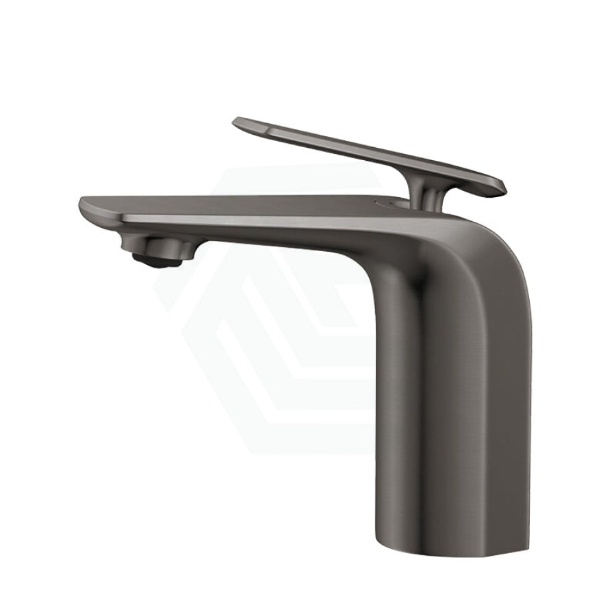 M#1(Gunmetal Grey) Norico Esperia Brushed Gunmetal Grey Solid Brass Mixer Tap For Basins Short Basin