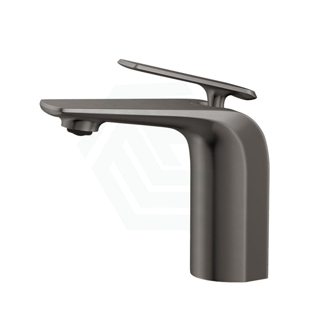 M#1(Gunmetal Grey) Norico Esperia Brushed Gunmetal Grey Solid Brass Mixer Tap For Basins Short