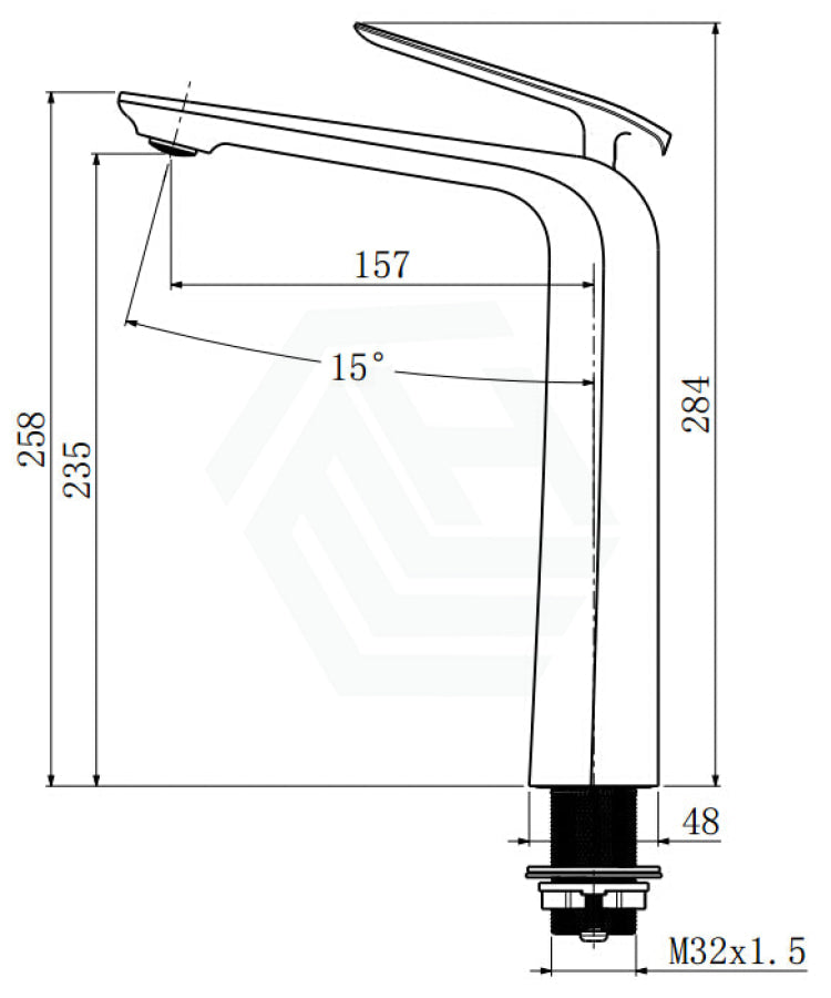 Norico Esperia Gunmetal Grey Solid Brass Tall Basin Mixer Bathroom Products