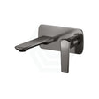 M#1(Gunmetal Grey) Norico Esperia Brushed Gunmetal Grey Solid Brass Wall Mixer With Spout For