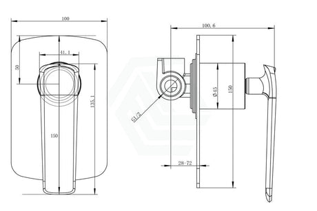 Norico Esperia Gunmetal Grey Solid Brass Wall Mounted Mixer For Shower And Bathtub Bathroom Products