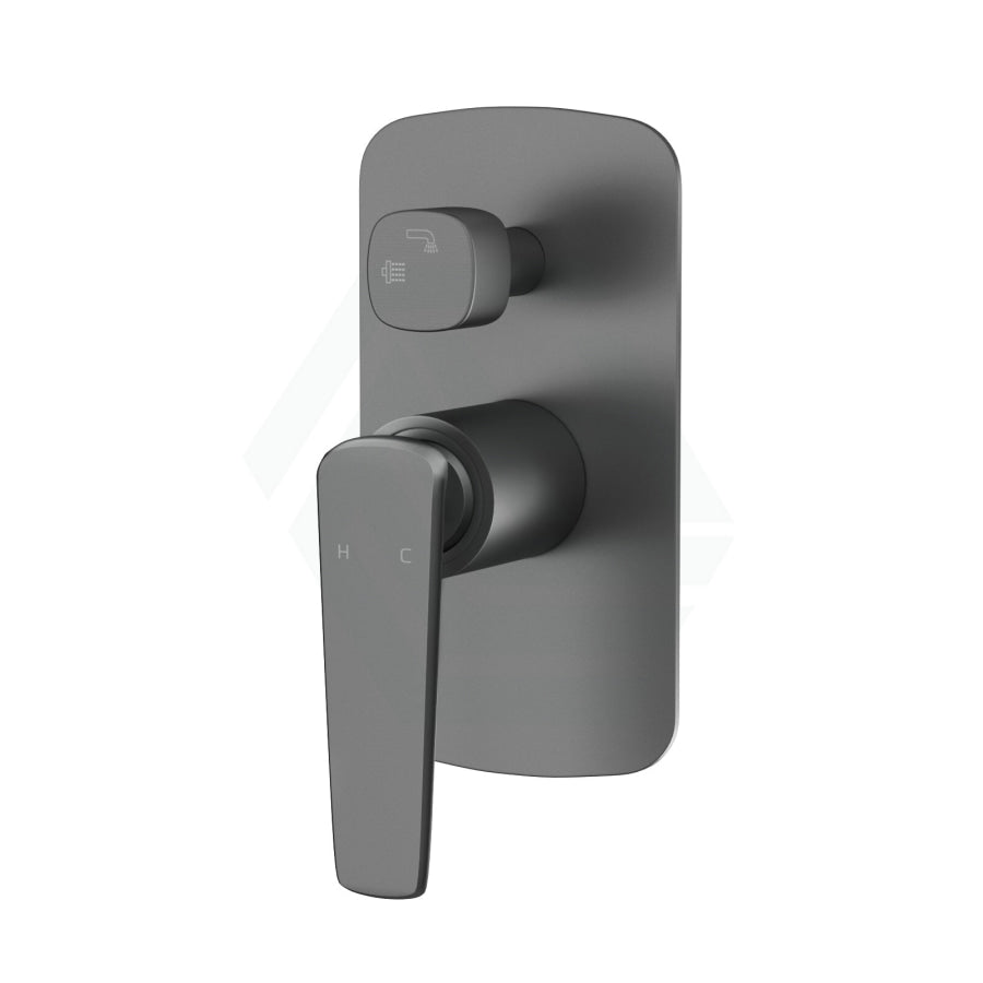 Esperia Brass Wall Mixer with Diverter Gunmetal Grey