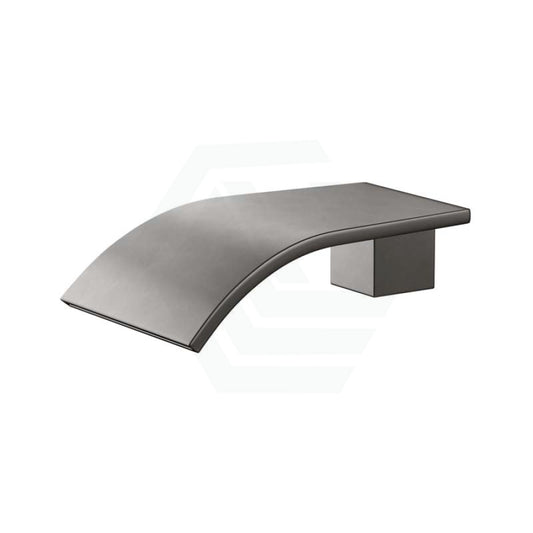 M#1(Gunmetal Grey) Norico Esperia Brushed Gunmetal Grey Solid Brass Waterfall Wall Spout For