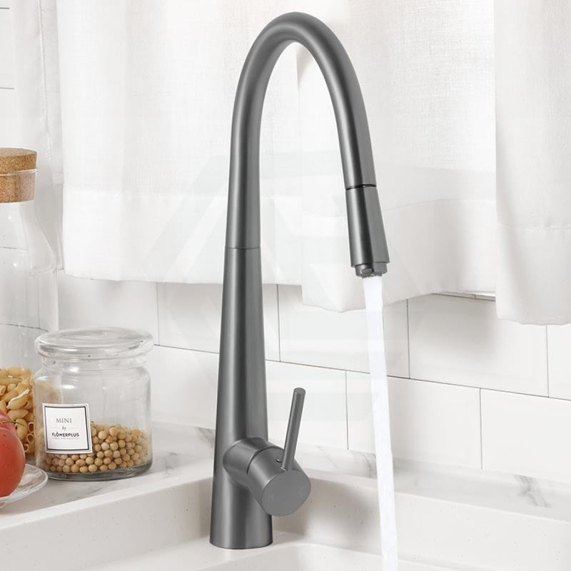 Norico Euro Round Gunmetal Grey 360° Swivel Pull Out Kitchen Sink Mixer Tap Solid Brass Products