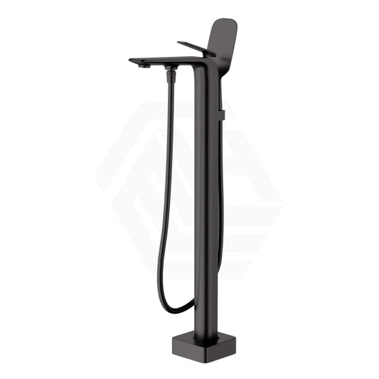 M#1(Gunmetal Grey) Norico Gunmetal Grey Floor Mounted Bath Mixer Spout & Handheld Stainless Steel