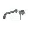 M#1(Gunmetal Grey) Norico Round Brushed Gunmetal Grey Bath/Basin Wall Mixer With Spout Set Brass
