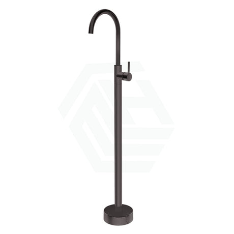 Norico Round Floor Mounted Bath Mixers Solid Brass Gunmetal Grey