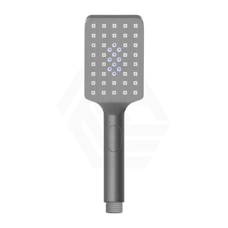 M#1(Gunmetal Grey) Norico Square Brushed Gunmetal Grey 3 Functions Handheld Shower With Wall Bracket