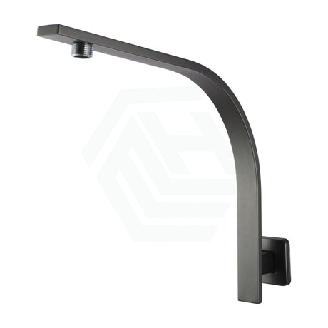 Square Gooseneck Wall Shower Arm Gunmetal Grey