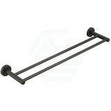 M#3(Gunmetal Grey) Otus 600/750Mm Round Gunmetal Double Towel Rail Grey Rails