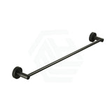 Otus 600/750Mm Round Gunmetal Single Towel Rail Grey Rails