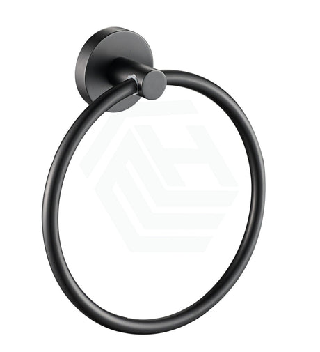 M#3(Gunmetal Grey) Otus Round Gunmetal Towel Ring Wall Mounted Grey Hand Holders