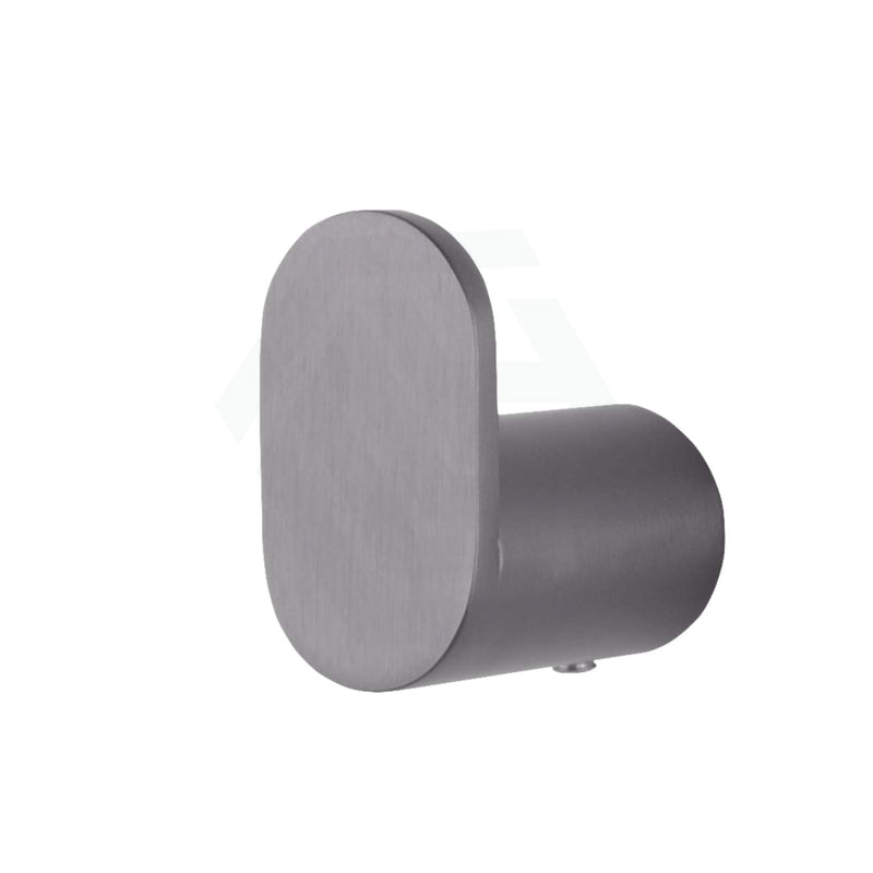 Gunmetal Grey Robe Hook Towel Holder Wall Mounted Stainless Steel