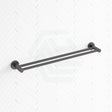 M#1(Gunmetal Grey) Round Brushed Gunmetal Grey Double Towel Rack Rail Rails