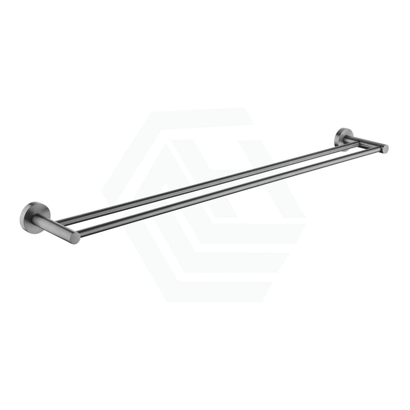 Norico Round Gunmetal Grey Double Towel Rack Rail Bathroom Products