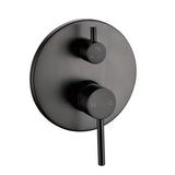 M#1(Gunmetal Grey) Norico Round Brushed Gunmetal Grey Shower/Bath Mixer With Diverter Wall Mounted