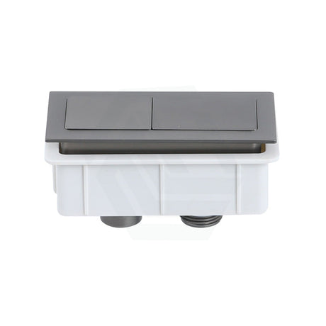 Toilet Press Button Square Dual Flush Gunmetal Grey