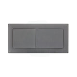 Gunmetal Grey Square Dual Flush Toilet Water Tank Press Button For Cistern Lid Hole