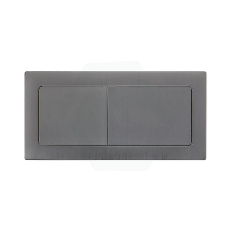 Gunmetal Grey Square Dual Flush Toilet Water Tank Press Button For Cistern Lid Hole