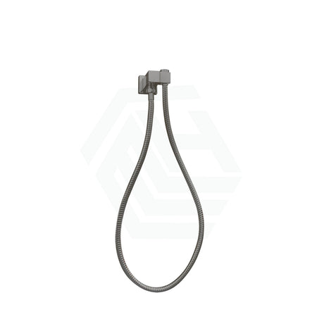 M#1(Gunmetal Grey) Square Gunmetal Grey Shower Holder Wall Connector & Hose Only With