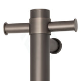 M#1(Gunmetal Grey) Thermogroup 900Mm Gun Metal Straight Round Vertical Single Heated Towel Rail