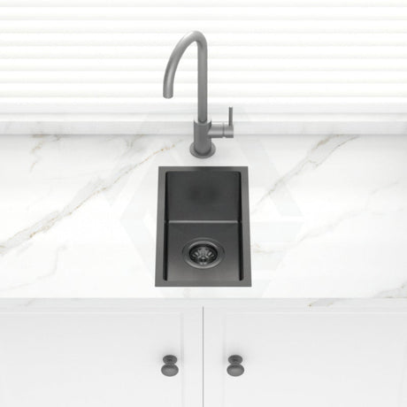 M#2(Gunmetal Grey) 250X450X215Mm Brushed Gunmetal Pvd Kitchen Sink Stainless Steel 304 Single Bowl