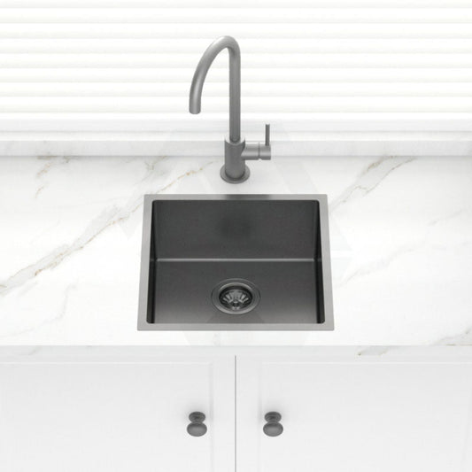 Stainless Steel Kitchen Sink Pvd Handmade Undermount 440mm Brushed Gunmetal