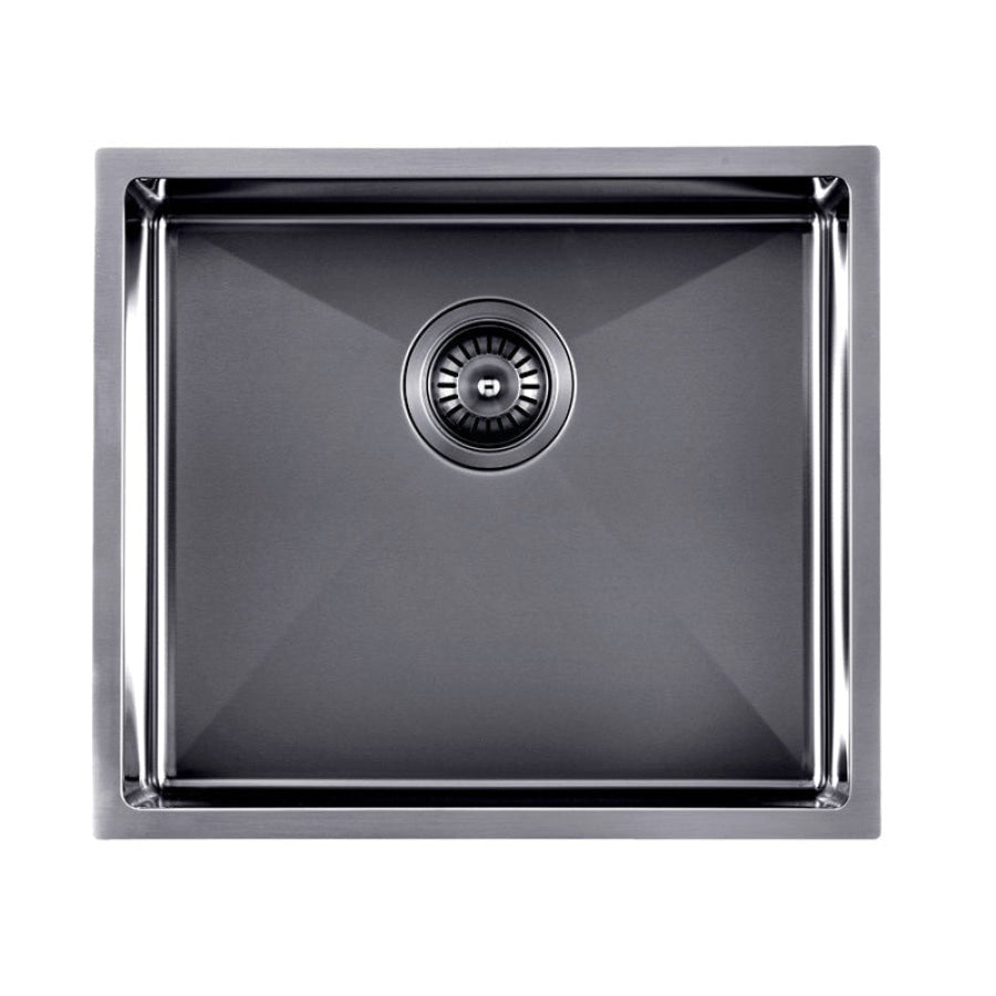 500X440X230Mm Brushed Gunmetal / Black 1.2Mm Handmade Single Bowl Kitchen Sink Top/undermount